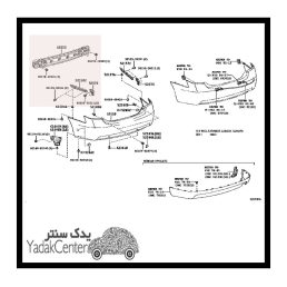 آهن پشت سپر تویوتا کمری اصلی 2007